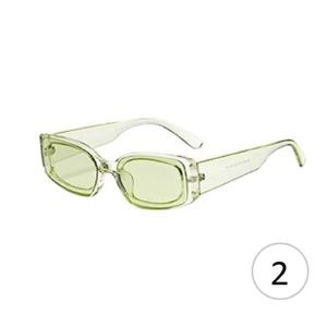 Rectangle Green Sunglasses